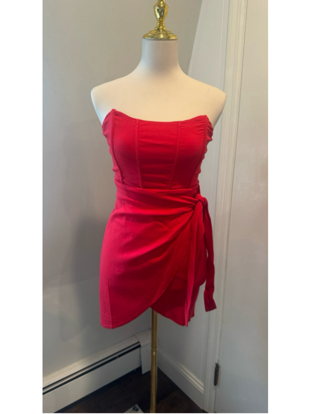 NWT Hello Molly | HOT VIBES Corset Mini Dress | Red | Size Small - Picture 2 of 10